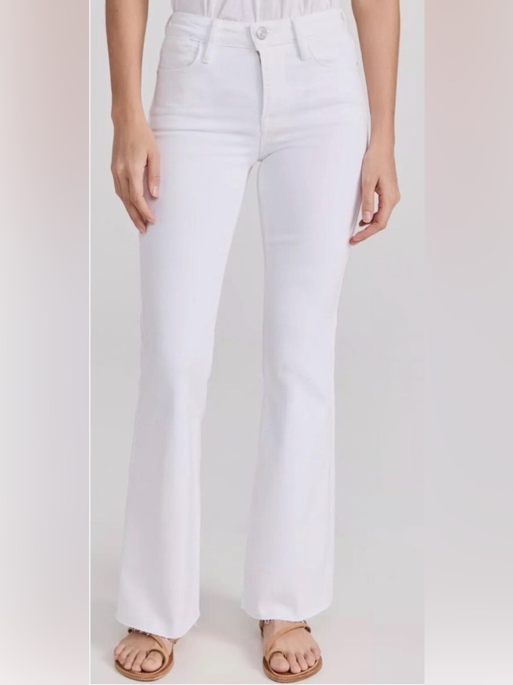 FRAME Le Easy Flare High-Rise Jean White size 25